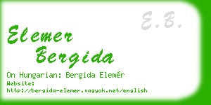 elemer bergida business card